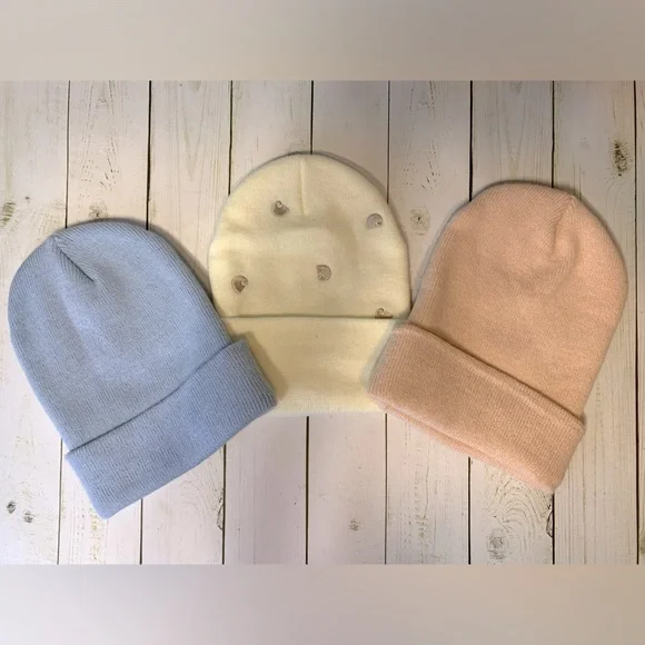 Carhartt Beanies SET OF 3 Pink Blue White Women's New Without Tags - Picture 2 of 6